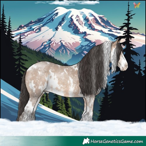 Horse Color:White Spotted Sable Champagne Sabino 
