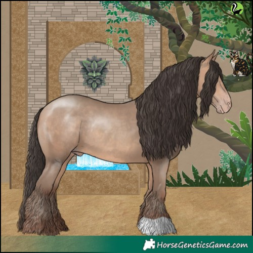 Horse Color:Amber Champagne Rabicano 