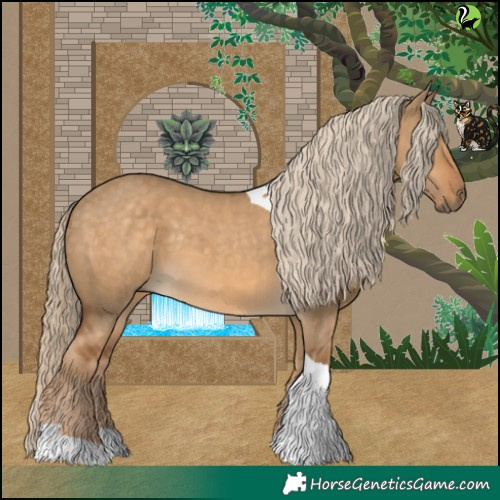 Horse Color:Chocolate Palomino Dun Tobiano 