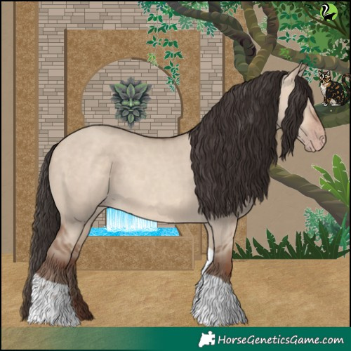 Horse Color:Sable Champagne Dun Tobiano 