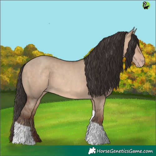 Horse Color:Sable Champagne Dun Tobiano 