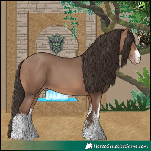 Horse Color:White Spotted Sable Champagne 