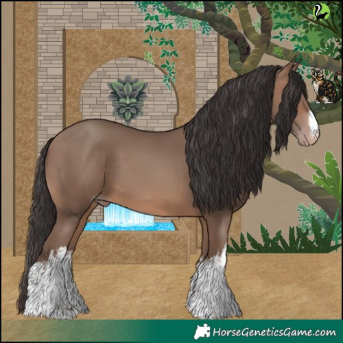 Horse Color:White Spotted Sable Champagne 