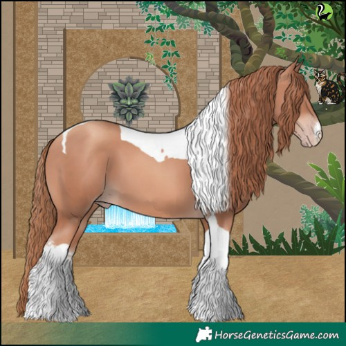Horse Color:White Spotted Gold Champagne Tobiano 