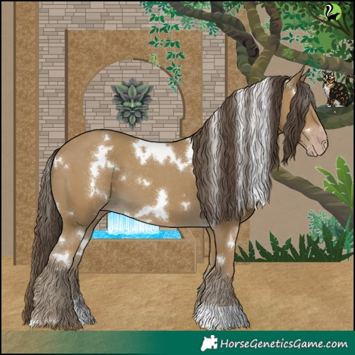 Horse Color:White Spotted Classic Cream Champagne 