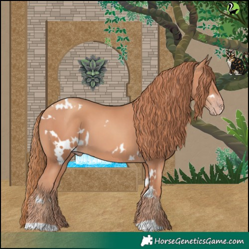 Horse Color:White Spotted Gold Champagne 