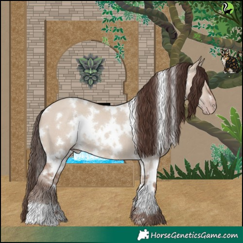 Horse Color:White Spotted Classic Champagne Dun 
