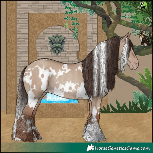 Horse Color:White Spotted Classic Champagne Dun Rabicano 