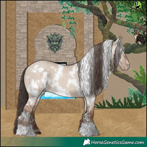 Horse Color:White Spotted Classic Champagne Dun 