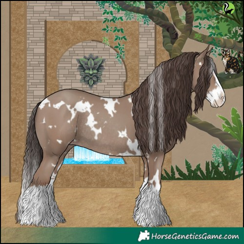Horse Color:White Spotted Classic Champagne Splash Rabicano 
