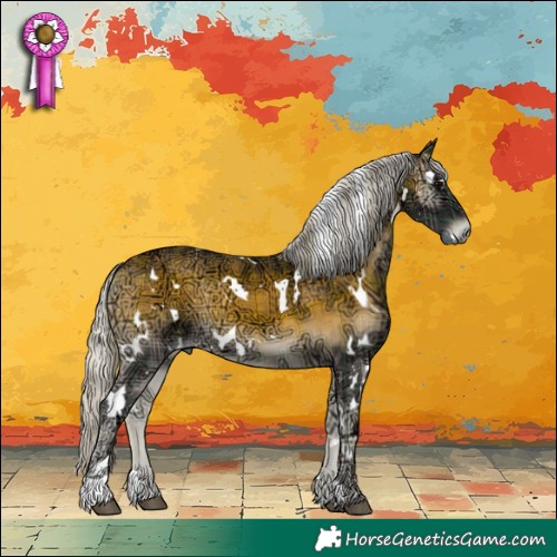 Horse Color:Plaid  White Spotted Silver Buckskin Ice Onyx 