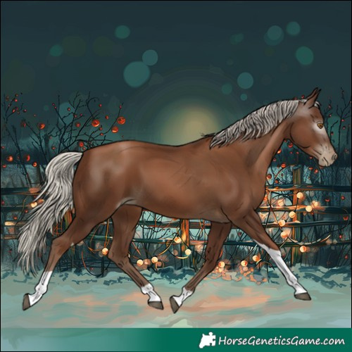 Horse Color:Gray Silver Black Pearl Tobiano