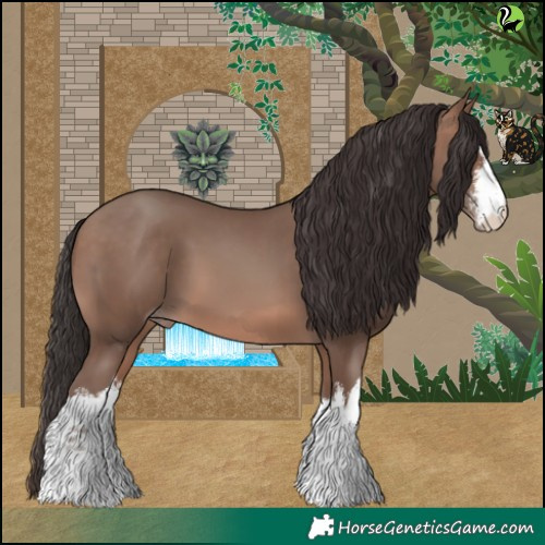 Horse Color:White Spotted Sable Champagne 