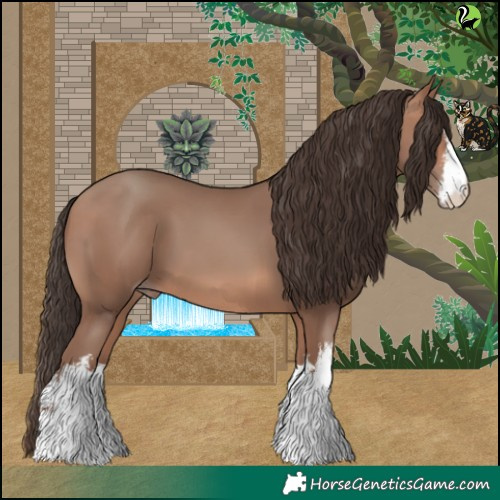 Horse Color:White Spotted Sable Champagne 