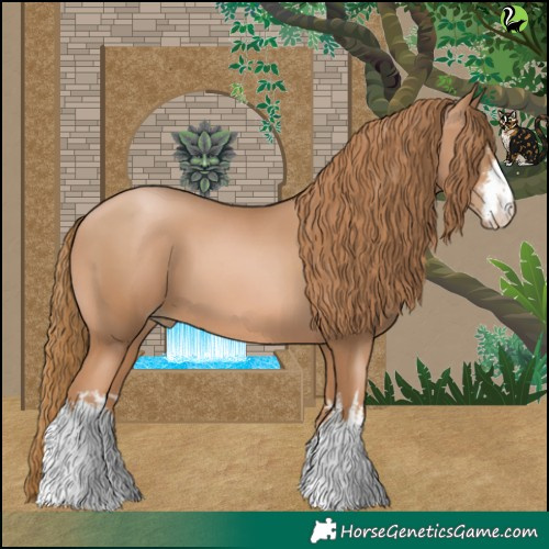 Horse Color:White Spotted Chestnut Pearl 