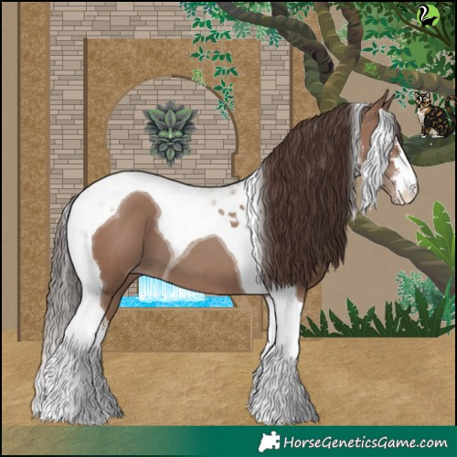 Horse Color:White Spotted Classic Champagne Tobiano 