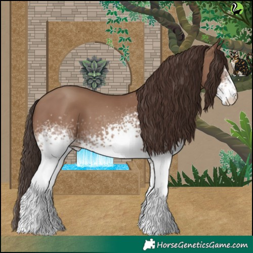 Horse Color:White Spotted Classic Champagne 
