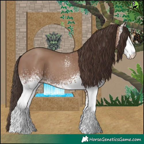 Horse Color:White Spotted Classic Champagne 