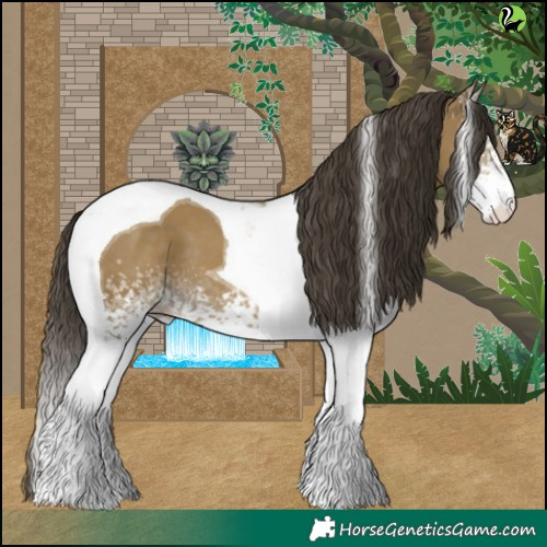 Horse Color:White Spotted Classic Cream Champagne Tobiano 