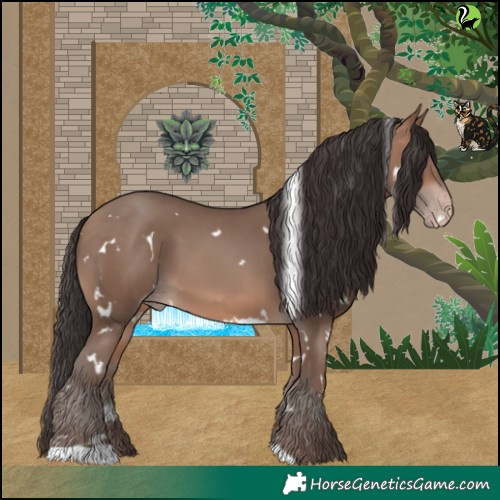 Horse Color:White Spotted Sable Champagne 