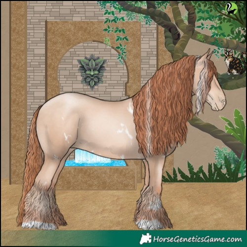 Horse Color:White Spotted Sable Champagne Pearl 