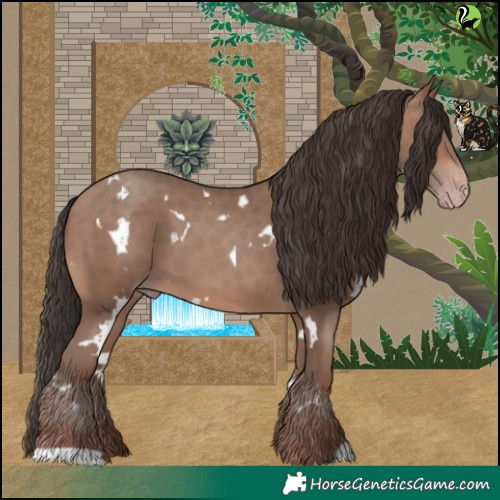 Horse Color:White Spotted Sable Champagne 
