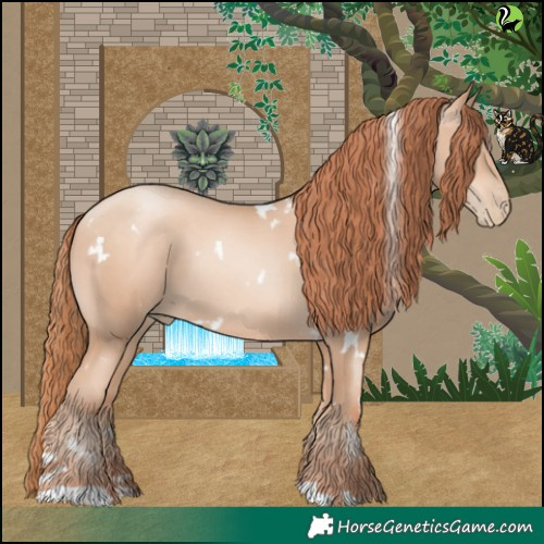 Horse Color:White Spotted Sable Champagne Pearl 