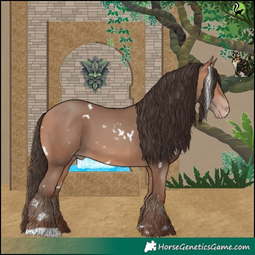 Horse Color:White Spotted Amber Champagne 