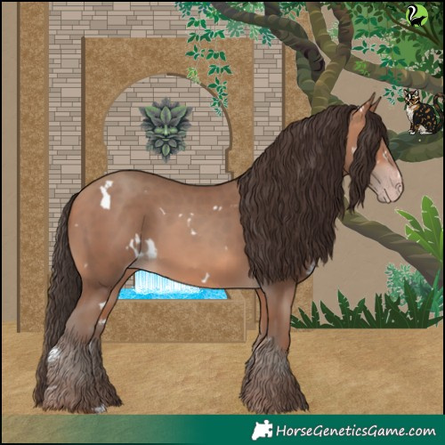 Horse Color:White Spotted Amber Champagne 