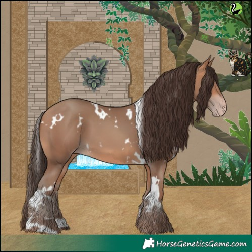 Horse Color:White Spotted Amber Champagne 