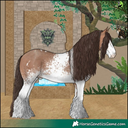 Horse Color:White Spotted Amber Champagne 