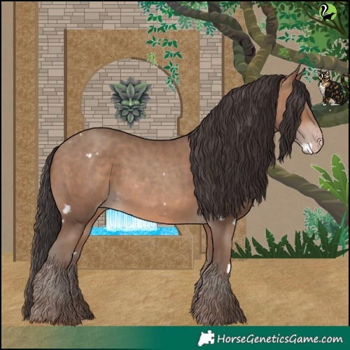 Horse Color:White Spotted Sable Champagne 