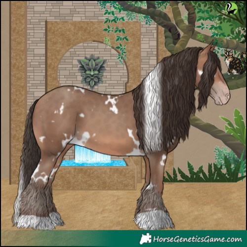 Horse Color:White Spotted Sable Champagne 