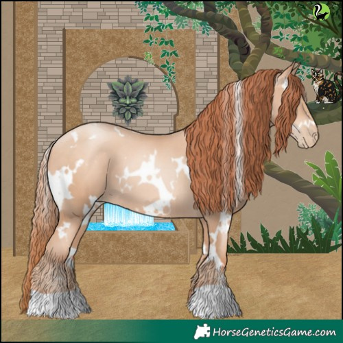 Horse Color:White Spotted Sable Champagne Pearl 