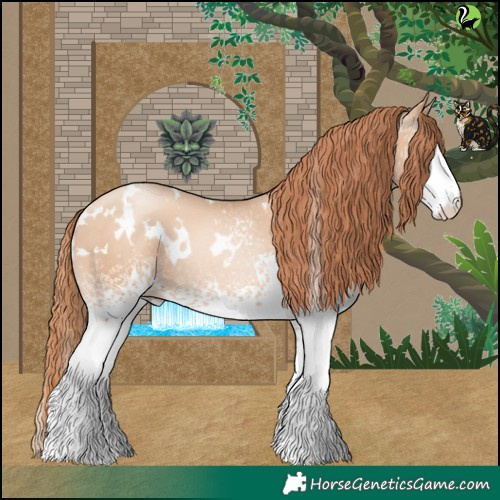 Horse Color:White Spotted Sable Champagne Pearl 