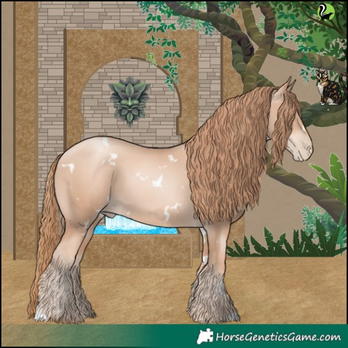 Horse Color:White Spotted Gold Champagne Pearl 