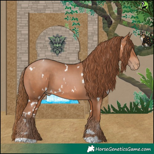 Horse Color:White Spotted Brown Pearl 