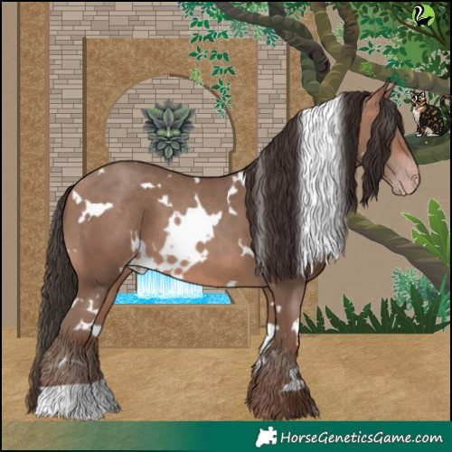 Horse Color:White Spotted Sable Champagne 