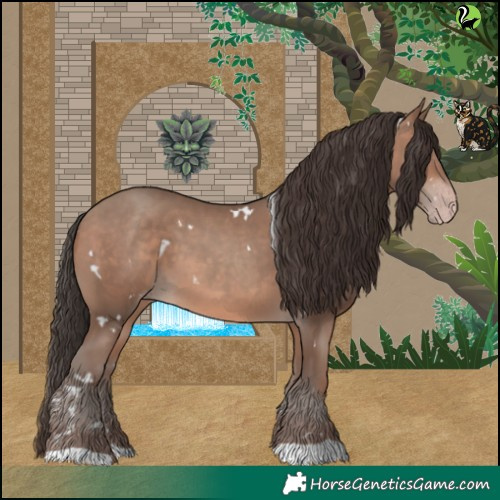 Horse Color:White Spotted Sable Champagne 