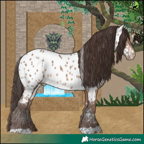 Horse Color:White Spotted Sable Champagne Near Leopard 