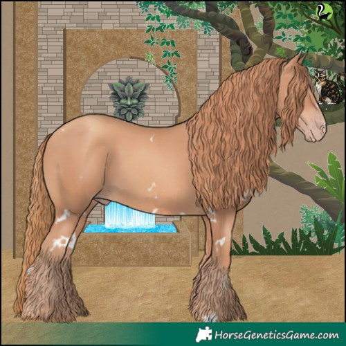 Horse Color:White Spotted Gold Champagne 