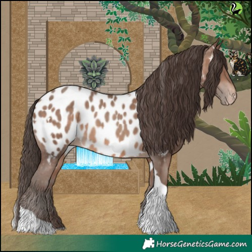 Horse Color:White Spotted Sable Champagne Tobiano Blanket 