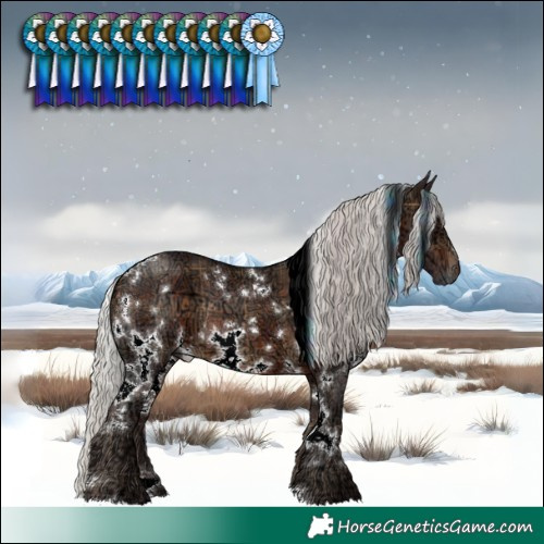 Horse Color:Plaid  White Spotted Silver Brown Ice 