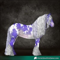 Horse Color:Watercolor White Spotted Silver Brown 