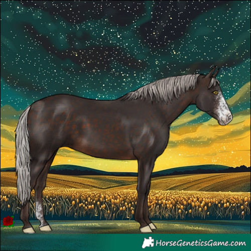 Horse Color:Silver Brown Sabino