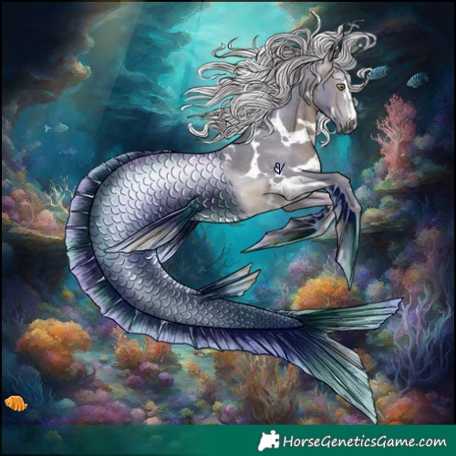 Horse Color:Gray Watercolor White Spotted Silver Brown Rabicano