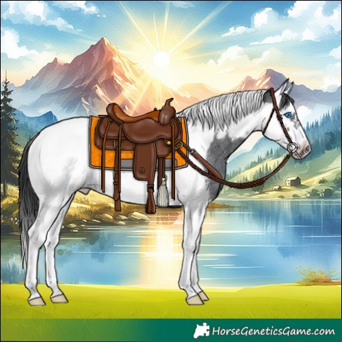 Horse Color:Blue Roan Splash Tobiano Frame