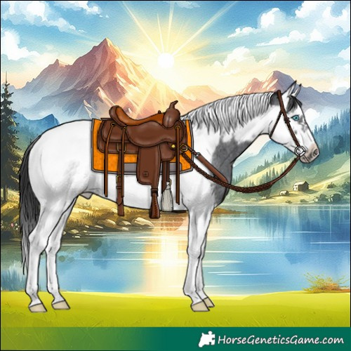 Horse Color:Blue Roan Splash Tobiano Frame 