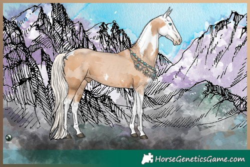 Horse Color:Silver Black Pearl Merle Sabino 
