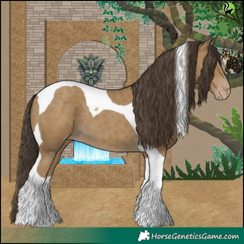 Horse Color:Classic Cream Champagne Tobiano 